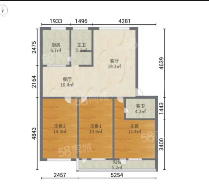 普通裝修3室2廳2衛(wèi)120m2110萬(wàn)元